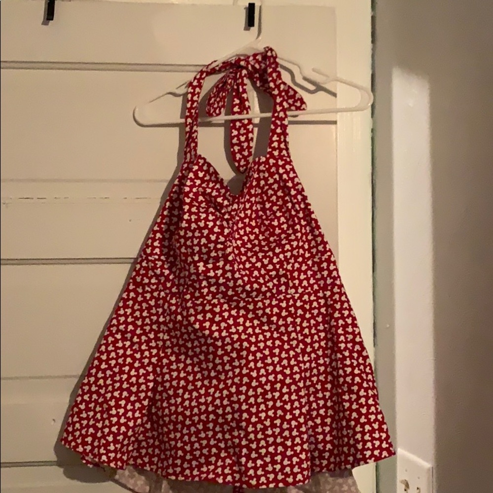 Red and white Mickey halter
